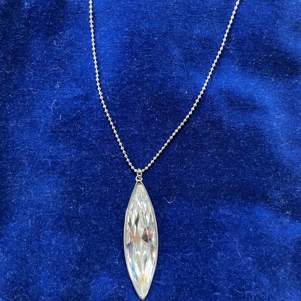 Swarovski Silver Crystal Elegance Necklace